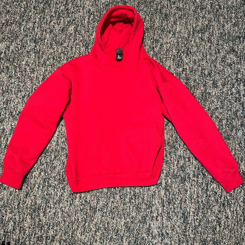 Y2K Blank Red Hoodie